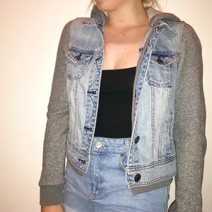 AE jean jacket sweatshirt combo